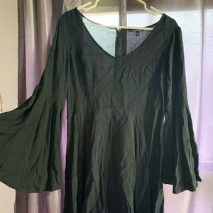 Black mini skater dress